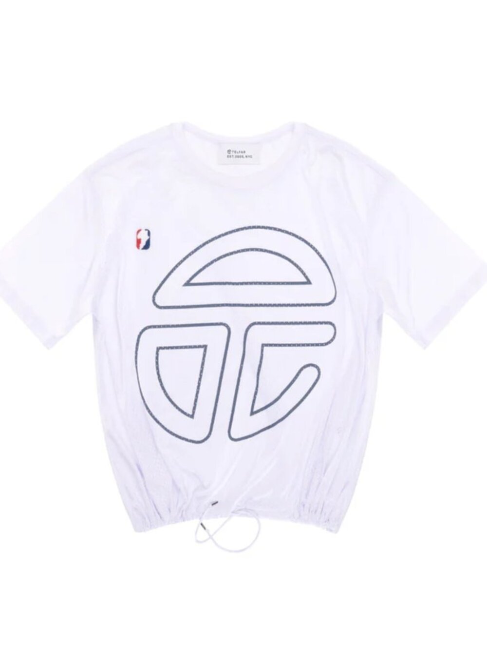 Telfar White Mesh Drawstring Top Team Liberia 2021